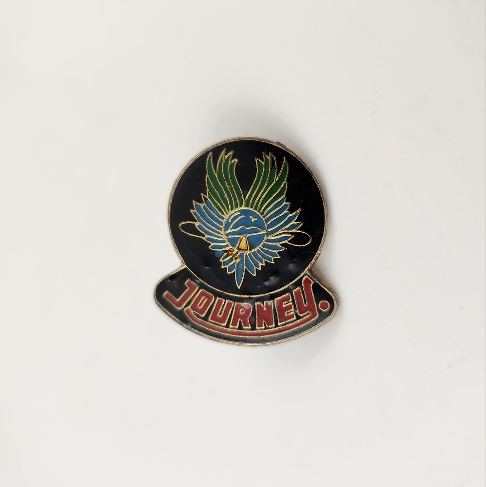 Vintage 70s/80s Journey (American rock band) enamel lapel pin
